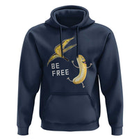 Funny Banana Striptease Be Free Graphic Hoodie