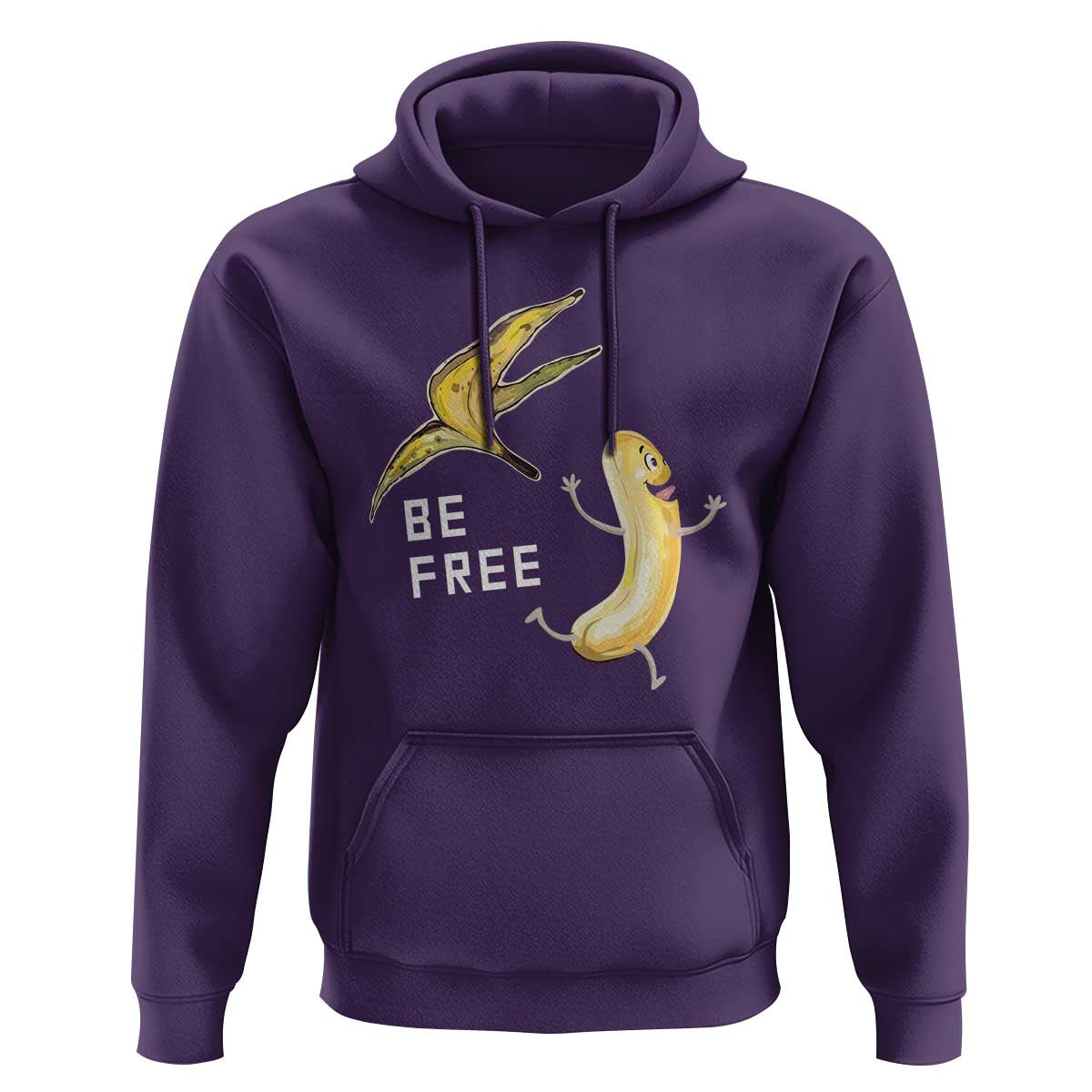 Funny Banana Striptease Be Free Graphic Hoodie