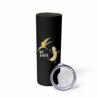 Funny Banana Striptease Be Free Graphic Skinny Tumbler
