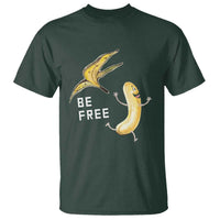 Funny Banana Striptease Be Free Graphic T Shirt