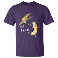 Funny Banana Striptease Be Free Graphic T Shirt