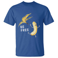 Funny Banana Striptease Be Free Graphic T Shirt