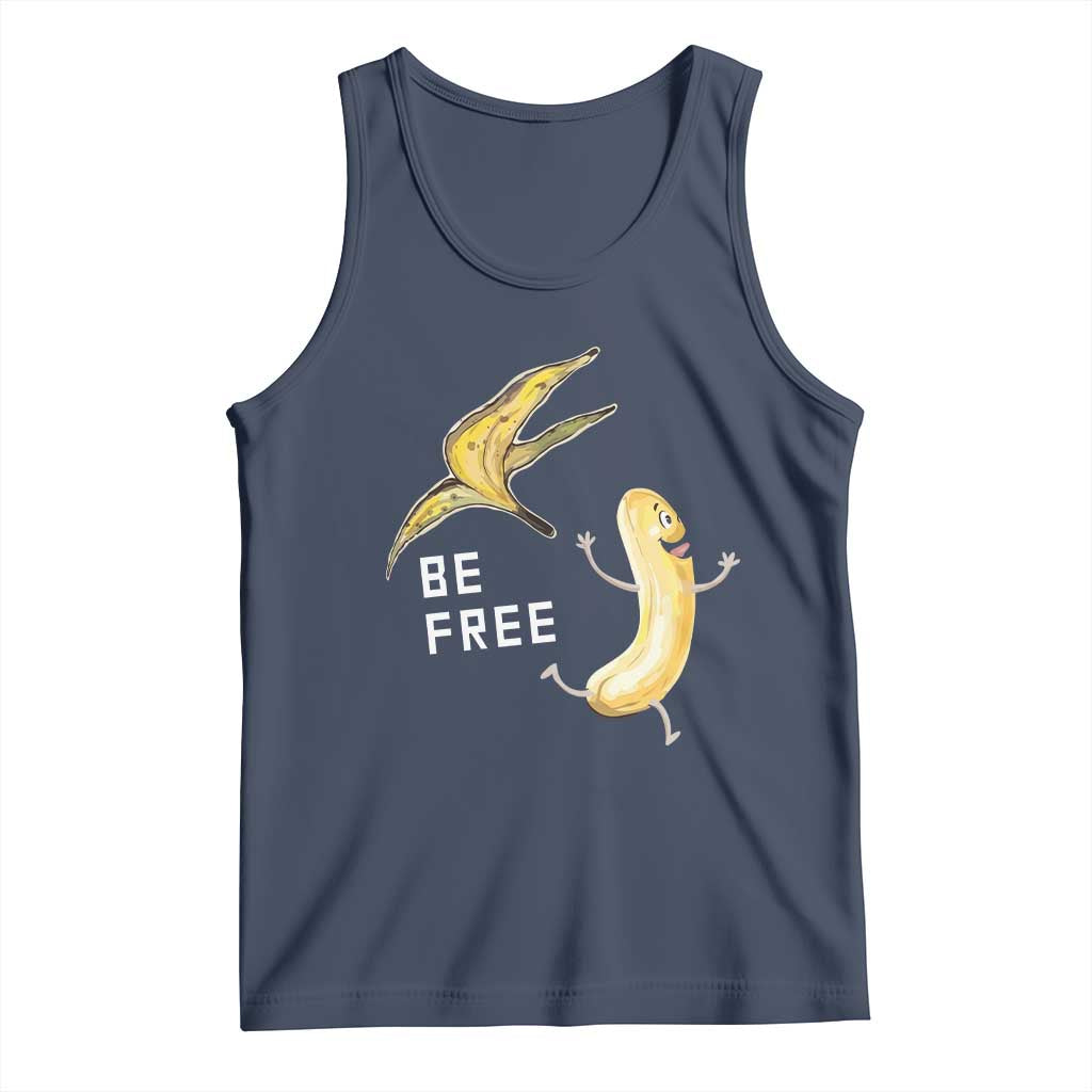 Funny Banana Striptease Be Free Graphic Tank Top