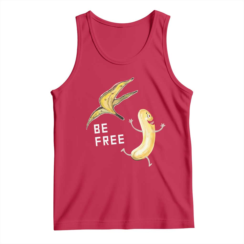 Funny Banana Striptease Be Free Graphic Tank Top
