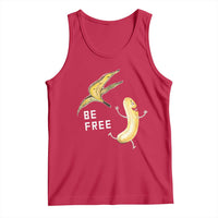 Funny Banana Striptease Be Free Graphic Tank Top