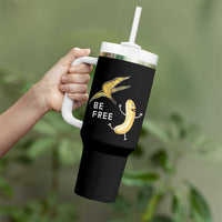 Funny Banana Striptease Be Free Graphic Tumbler With Handle