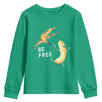 Funny Banana Striptease Be Free Graphic Youth Sweatshirt