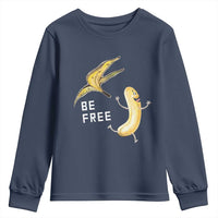 Funny Banana Striptease Be Free Graphic Youth Sweatshirt