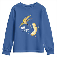 Funny Banana Striptease Be Free Graphic Youth Sweatshirt