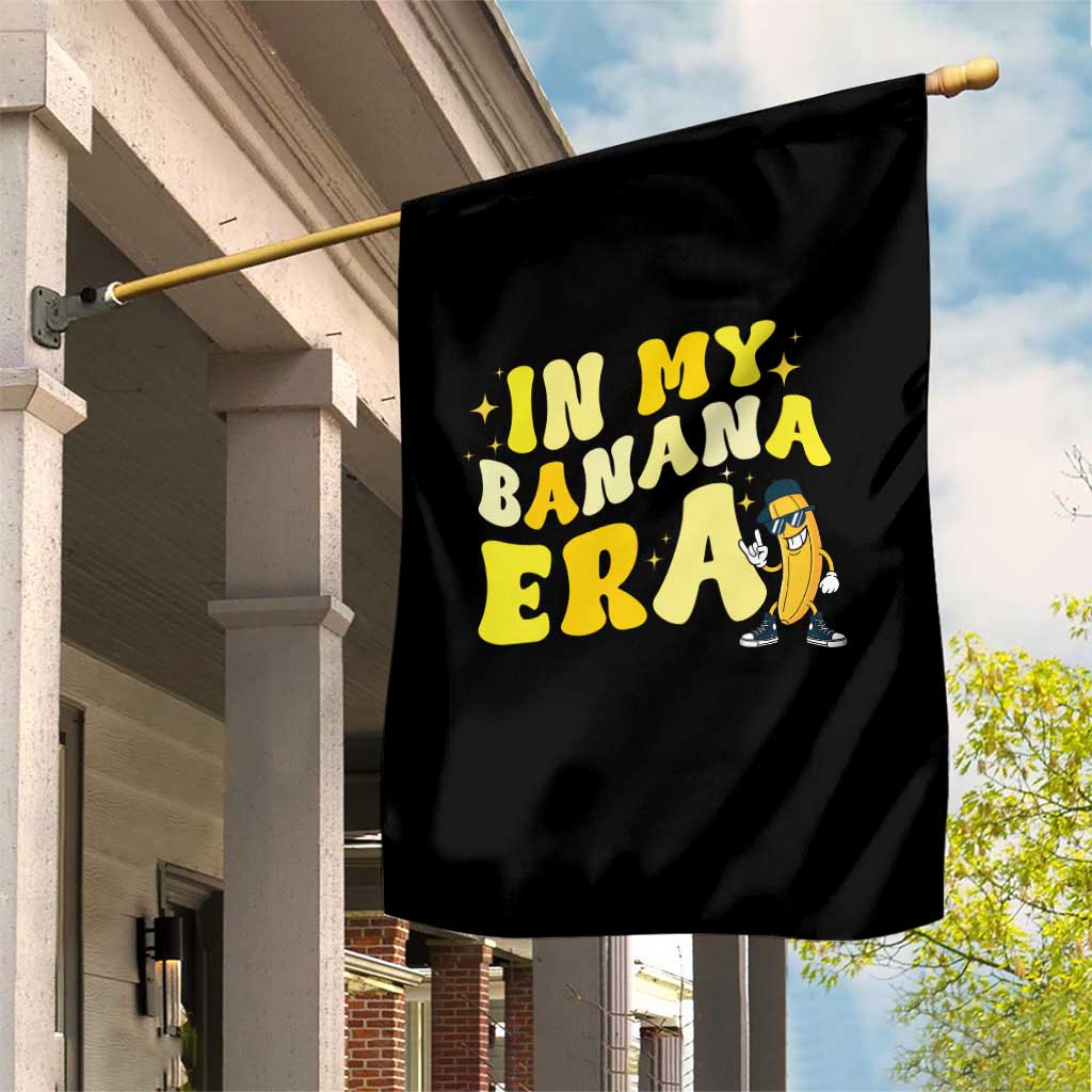 Funny In My Banana Era Graphic Garden Flag Retro Fruit Lover