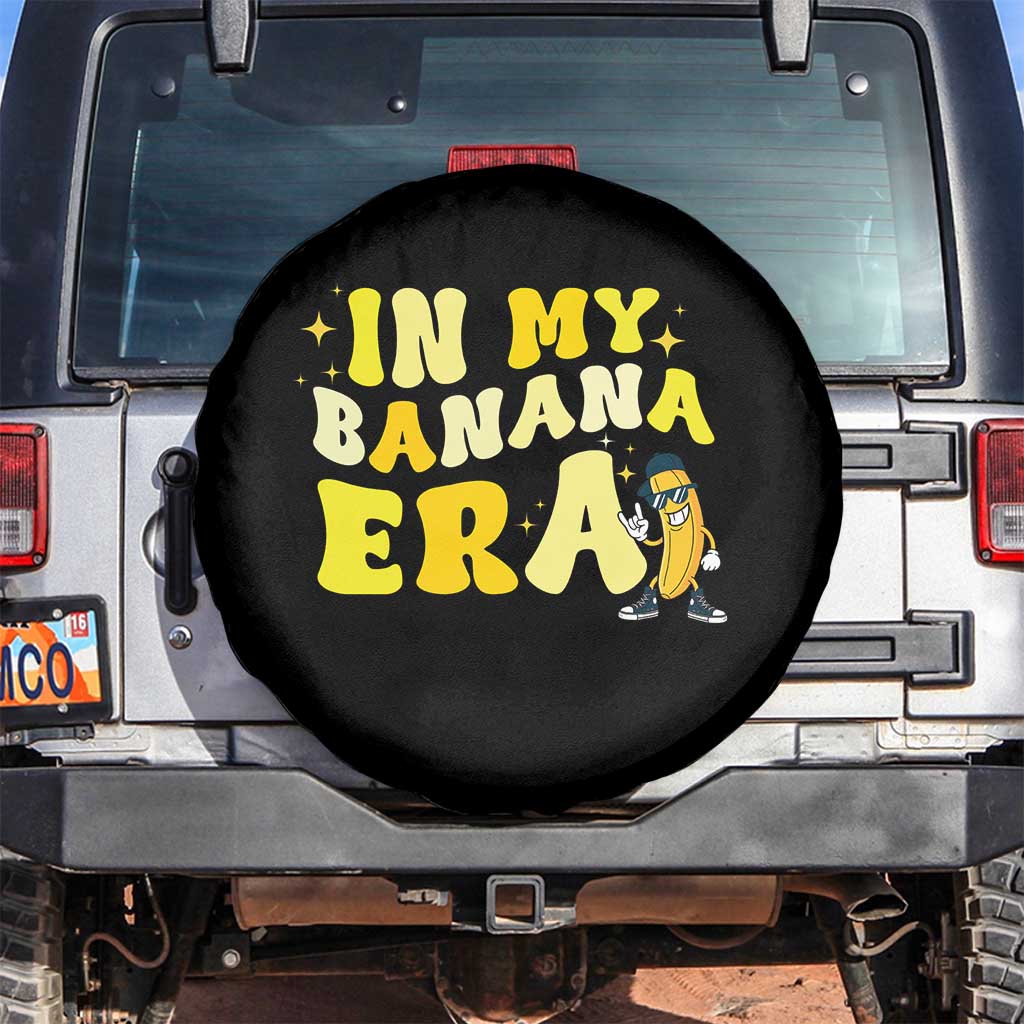 Funny In My Banana Era Graphic Spare Tire Cover Retro Fruit Lover