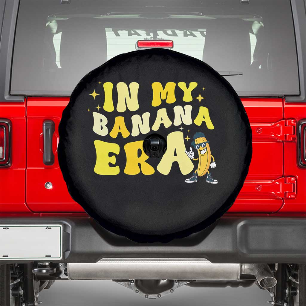 Funny In My Banana Era Graphic Spare Tire Cover Retro Fruit Lover