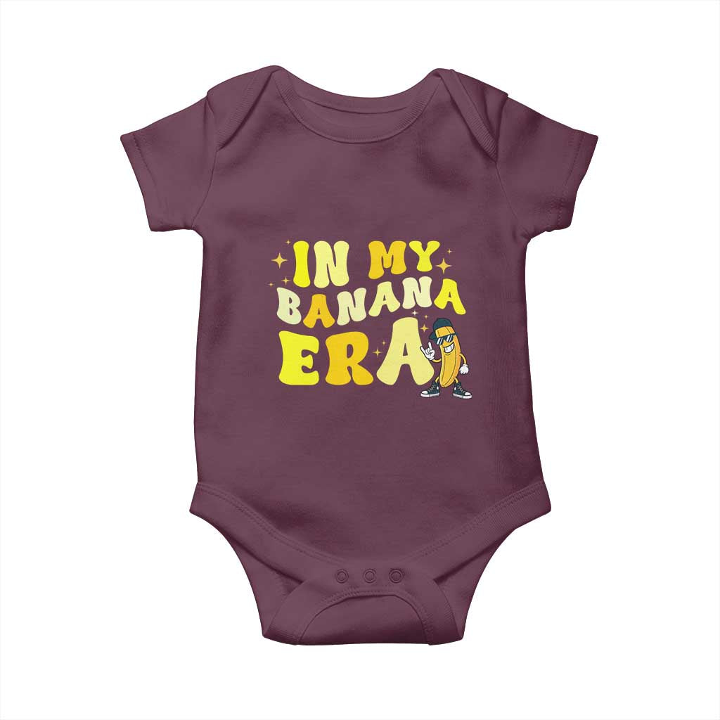 Funny In My Banana Era Graphic Baby Onesie Retro Fruit Lover