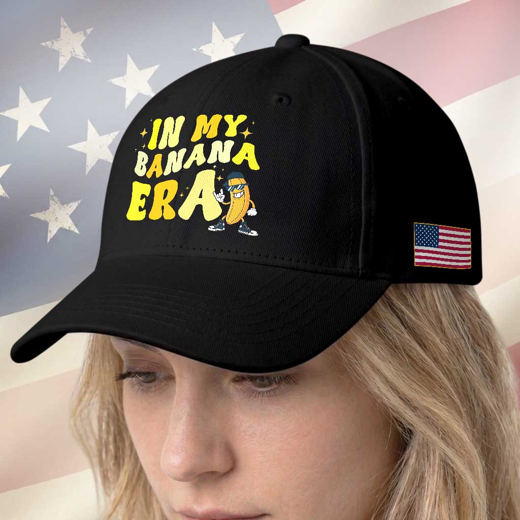 Funny In My Banana Era Graphic Baseball Cap Retro Fruit Lover