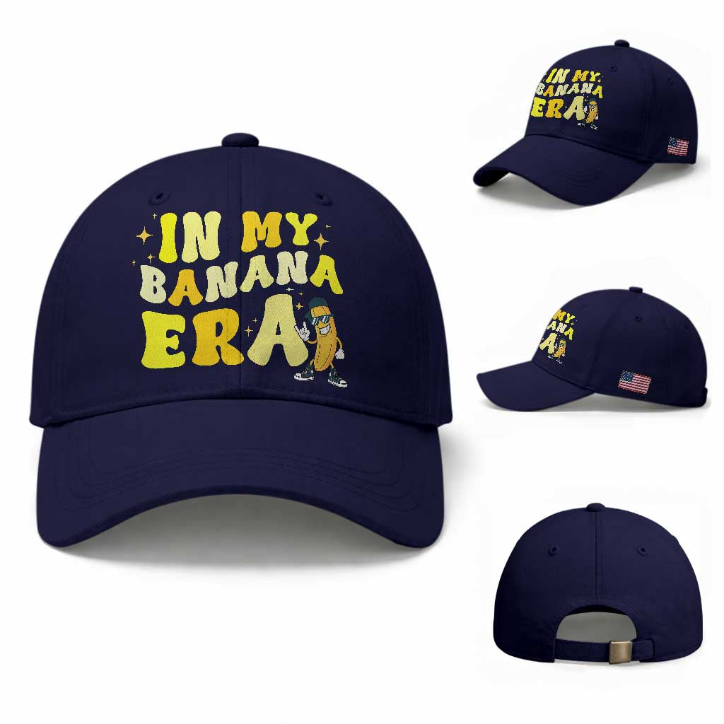 Funny In My Banana Era Graphic Baseball Cap Retro Fruit Lover