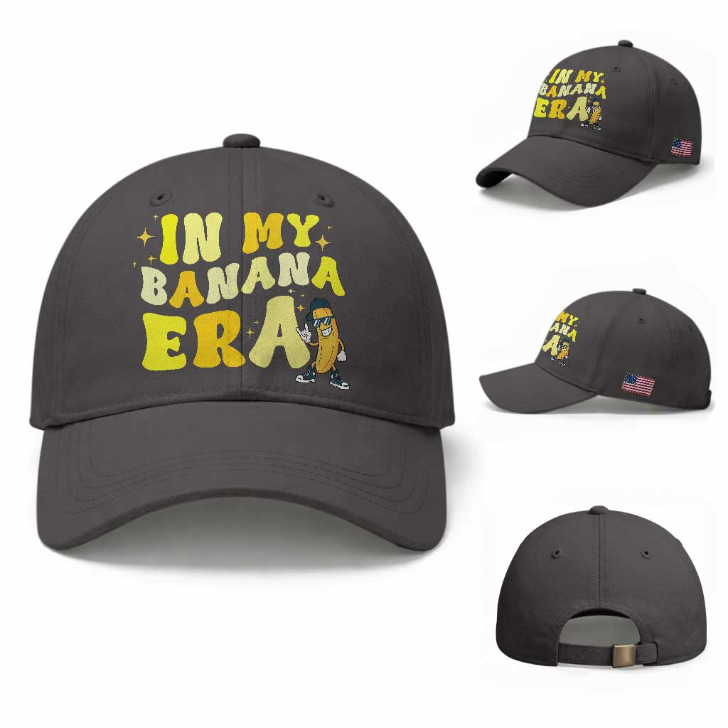 Funny In My Banana Era Graphic Baseball Cap Retro Fruit Lover