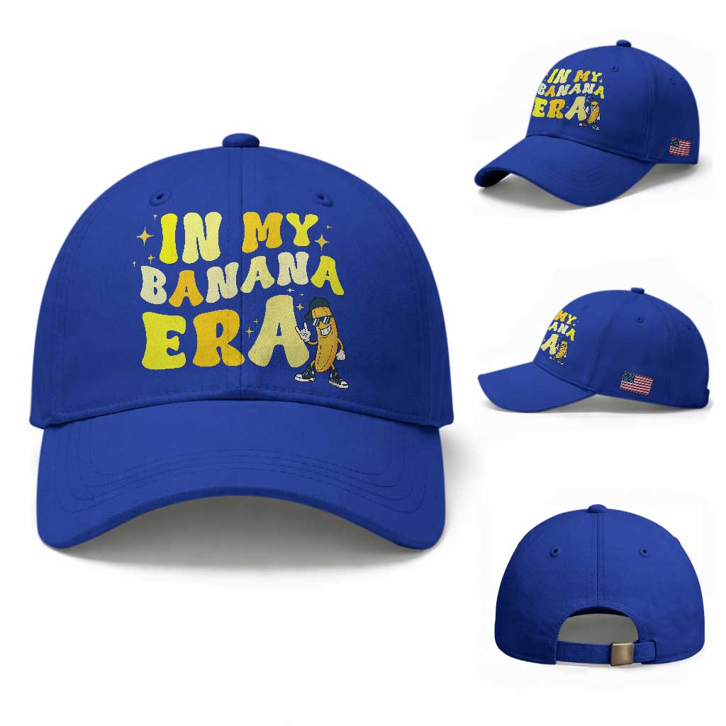 Funny In My Banana Era Graphic Baseball Cap Retro Fruit Lover