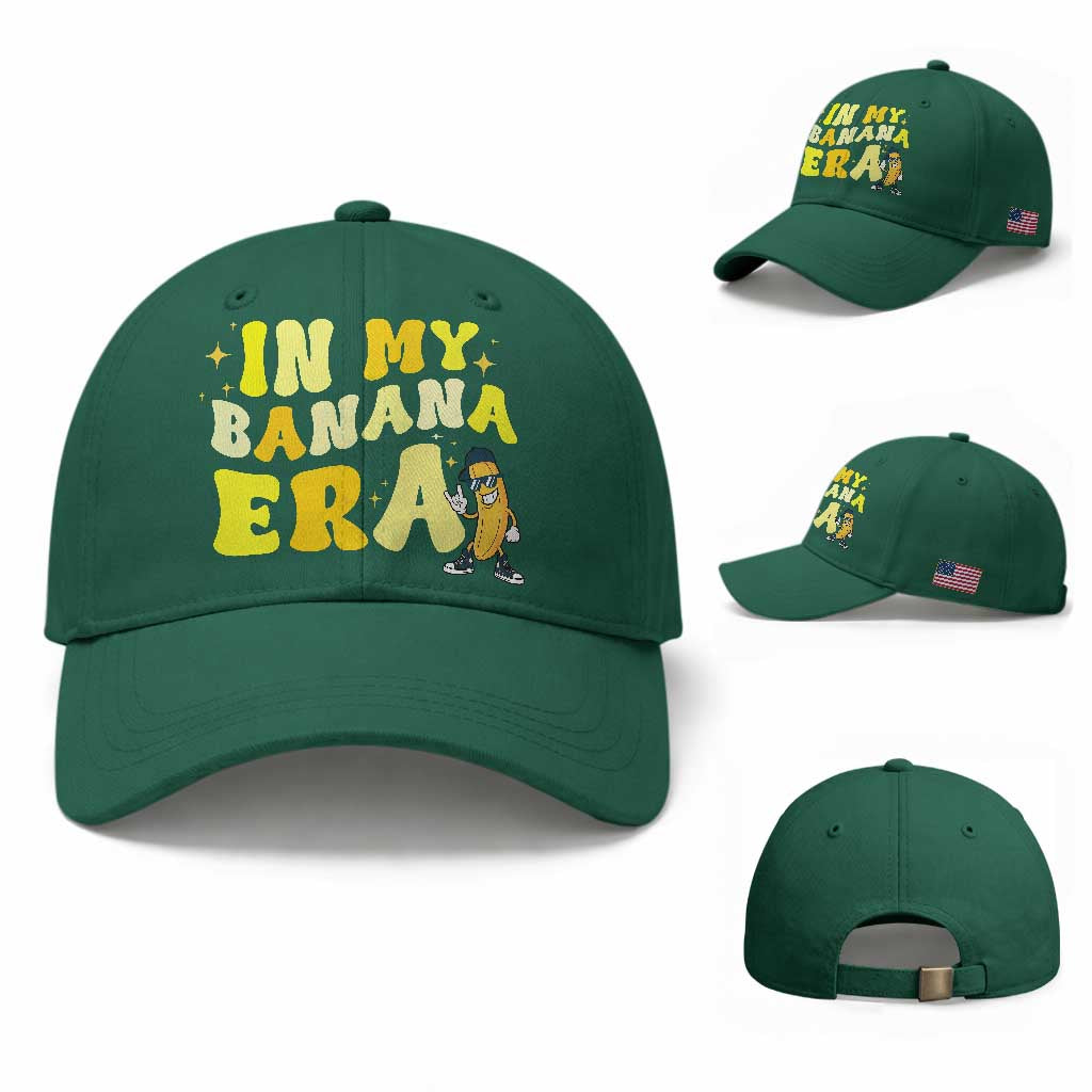 Funny In My Banana Era Graphic Baseball Cap Retro Fruit Lover