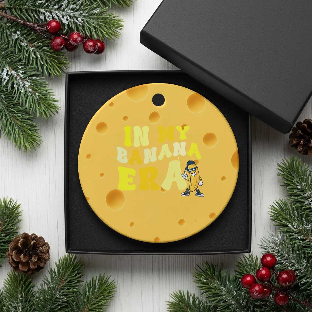Funny In My Banana Era Graphic Ceramic Ornament Retro Fruit Lover