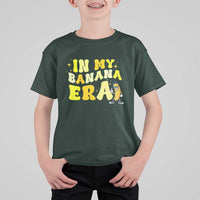 Funny In My Banana Era Graphic T Shirt For Kid Retro Fruit Lover
