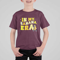 Funny In My Banana Era Graphic T Shirt For Kid Retro Fruit Lover