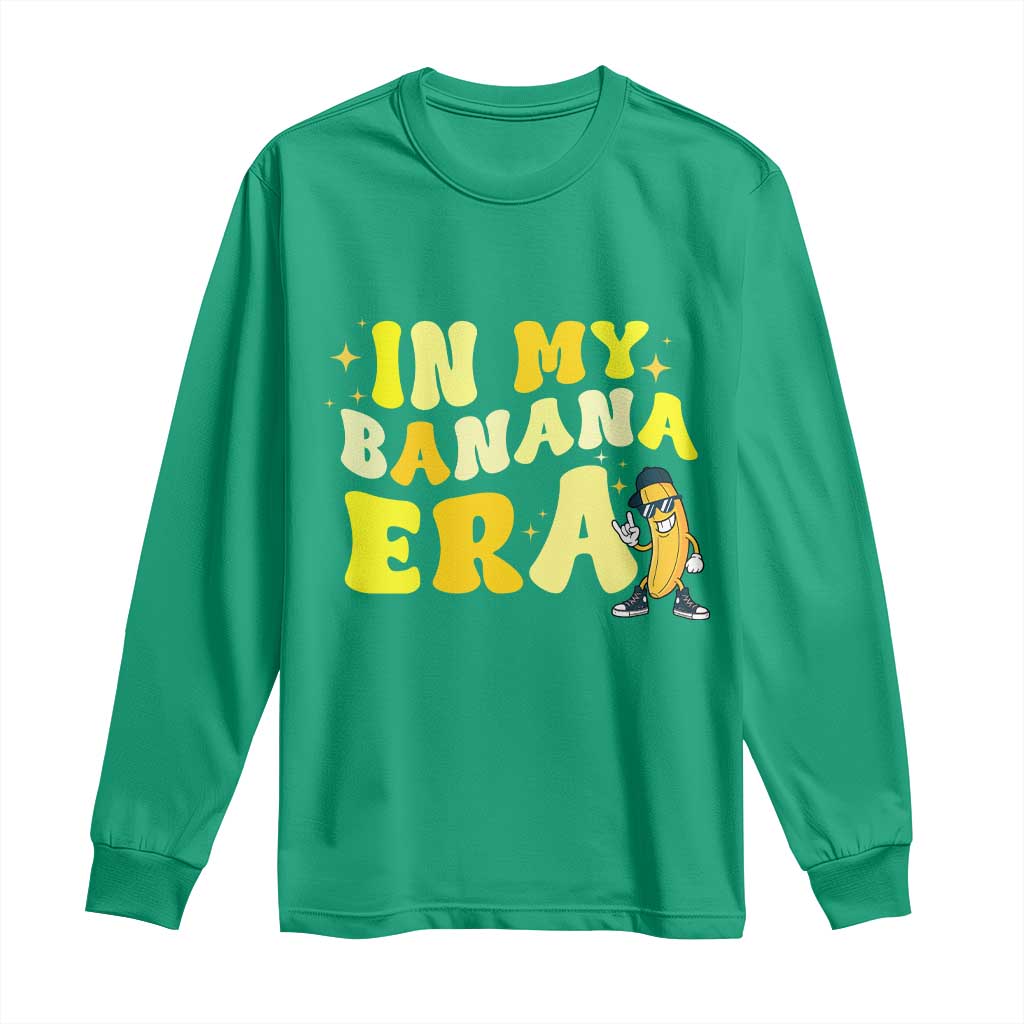 Funny In My Banana Era Graphic Long Sleeve Shirt Retro Fruit Lover