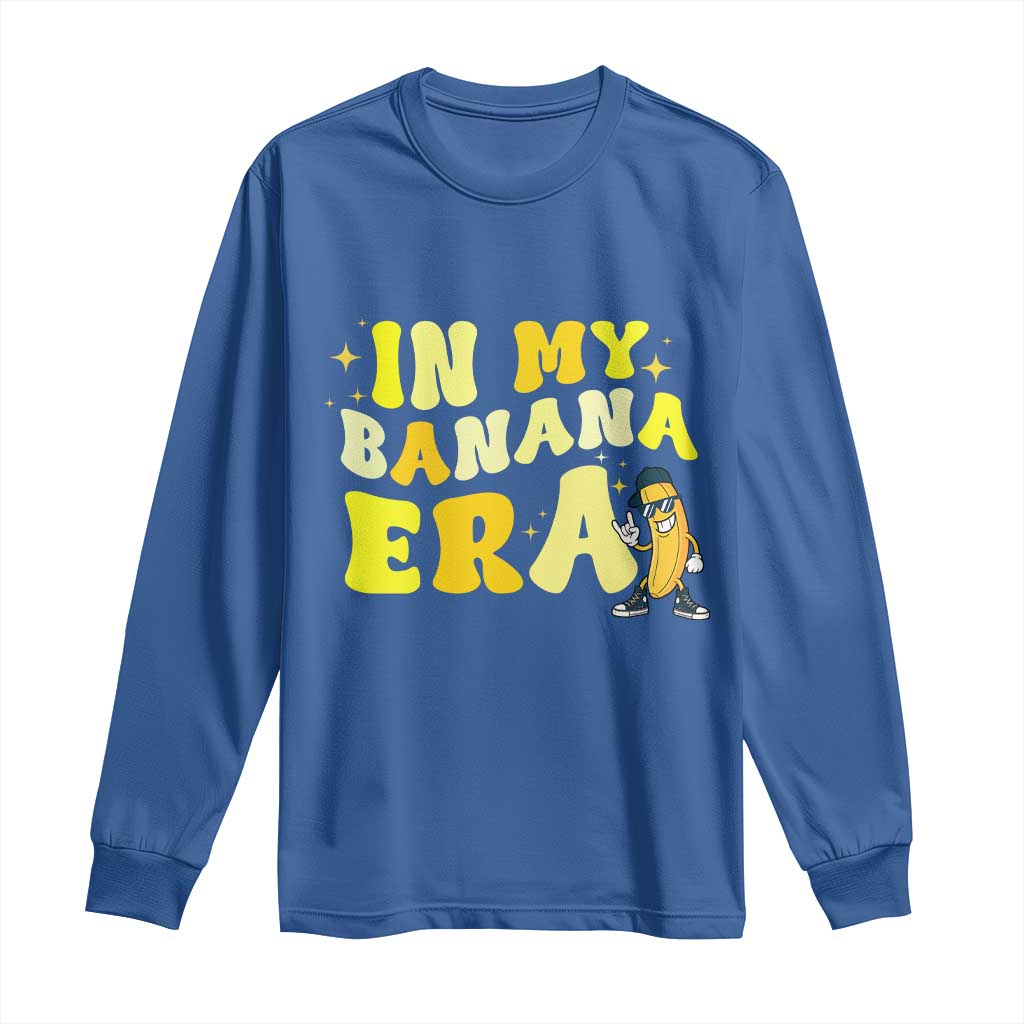 Funny In My Banana Era Graphic Long Sleeve Shirt Retro Fruit Lover