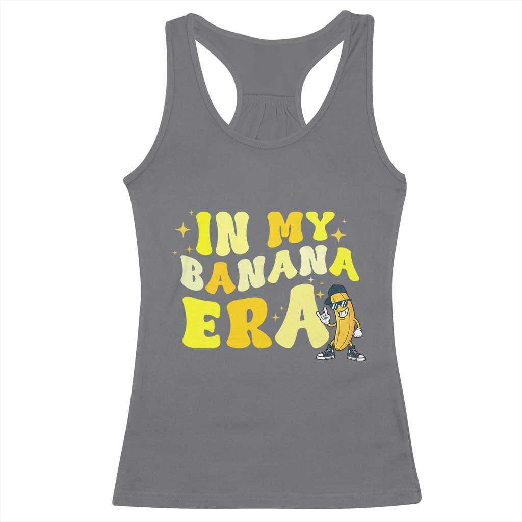 Funny In My Banana Era Graphic Racerback Tank Top Retro Fruit Lover