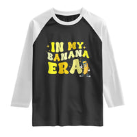 Funny In My Banana Era Graphic Raglan Shirt Retro Fruit Lover