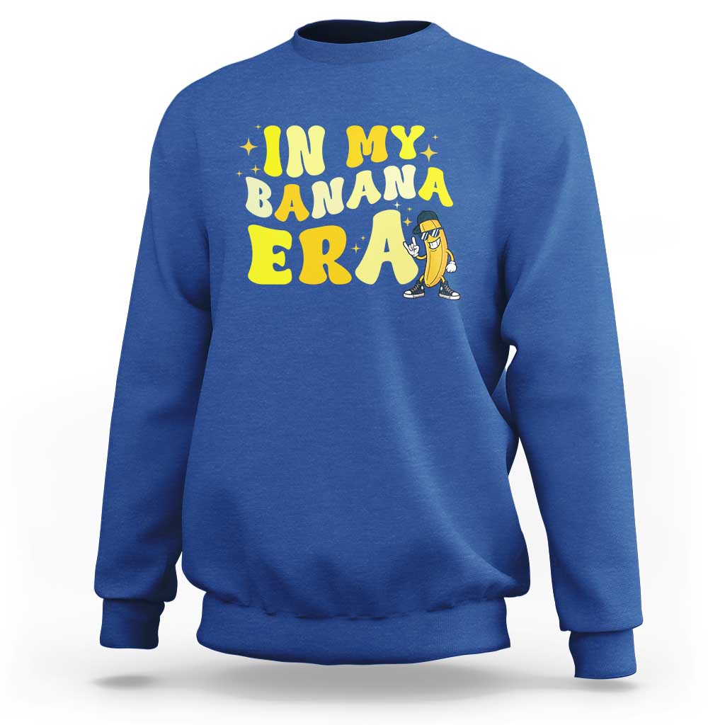 Funny In My Banana Era Graphic Sweatshirt Retro Fruit Lover
