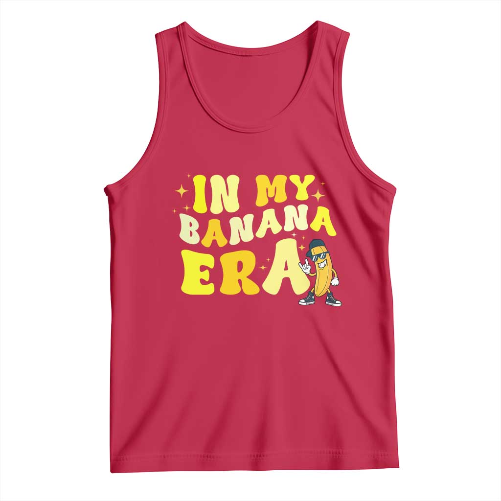 Funny In My Banana Era Graphic Tank Top Retro Fruit Lover