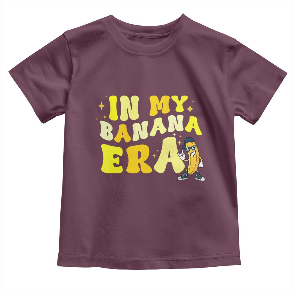 Funny In My Banana Era Graphic Toddler T Shirt Retro Fruit Lover
