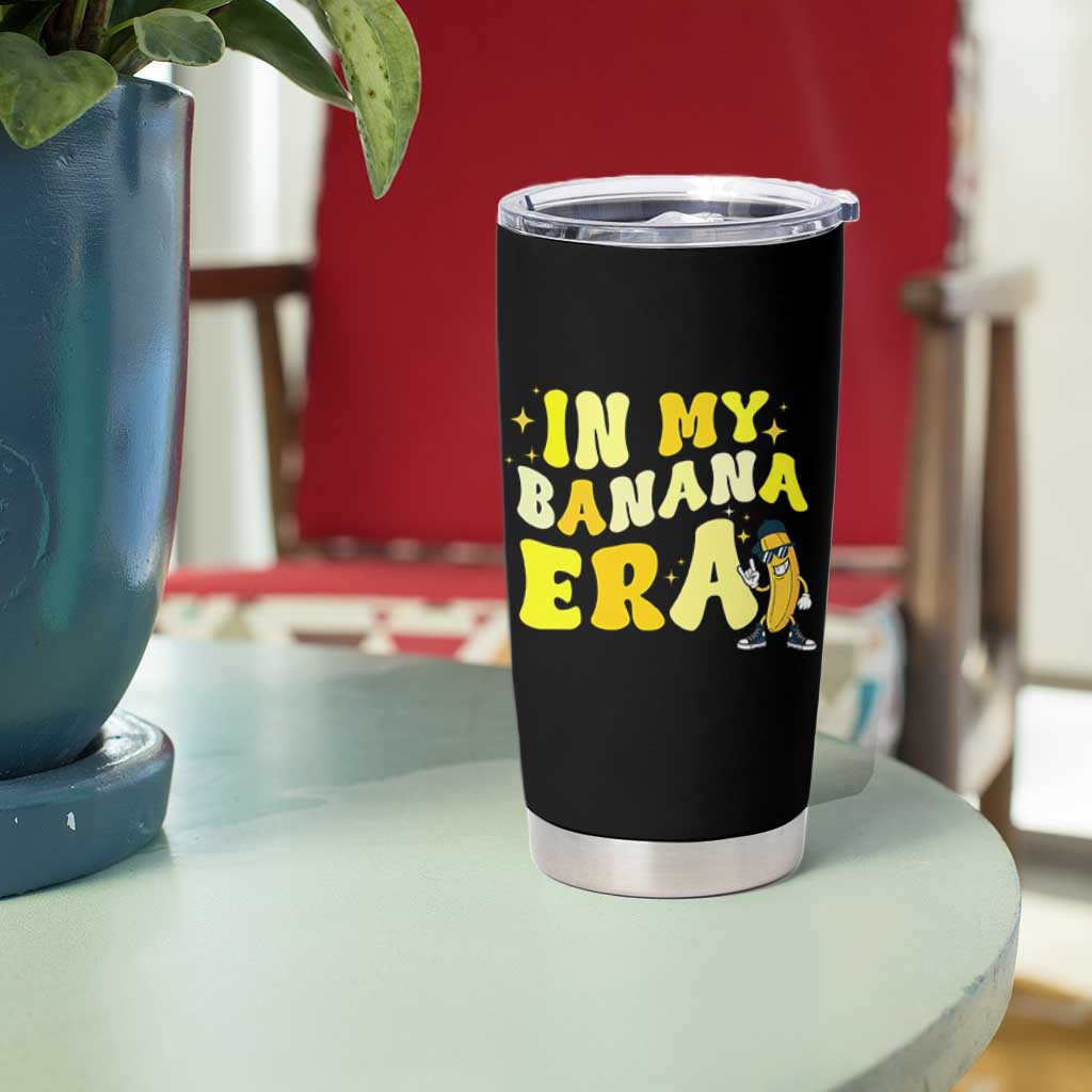 Funny In My Banana Era Graphic Tumbler Cup Retro Fruit Lover