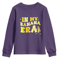 Funny In My Banana Era Graphic Youth Sweatshirt Retro Fruit Lover