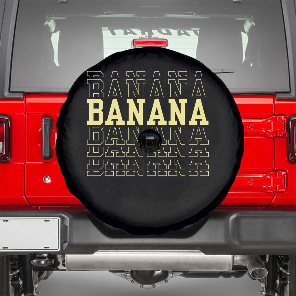 Banana Layered Text Graphic Spare Tire Cover Banana Lover Gift