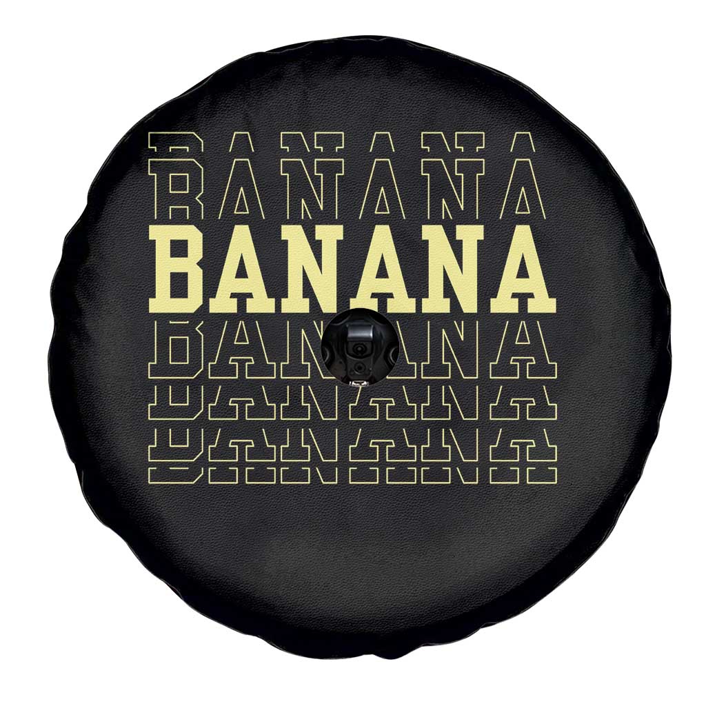 Banana Layered Text Graphic Spare Tire Cover Banana Lover Gift