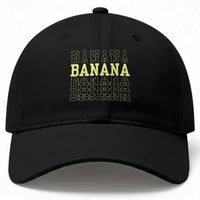 Banana Layered Text Graphic Baseball Cap Banana Lover Gift