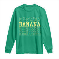 Banana Layered Text Graphic Long Sleeve Shirt Banana Lover Gift