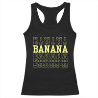 Banana Layered Text Graphic Racerback Tank Top Banana Lover Gift
