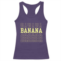 Banana Layered Text Graphic Racerback Tank Top Banana Lover Gift