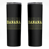 Banana Layered Text Graphic Skinny Tumbler Banana Lover Gift