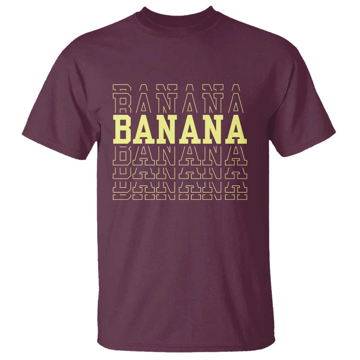 Banana Layered Text Graphic T Shirt Banana Lover Gift