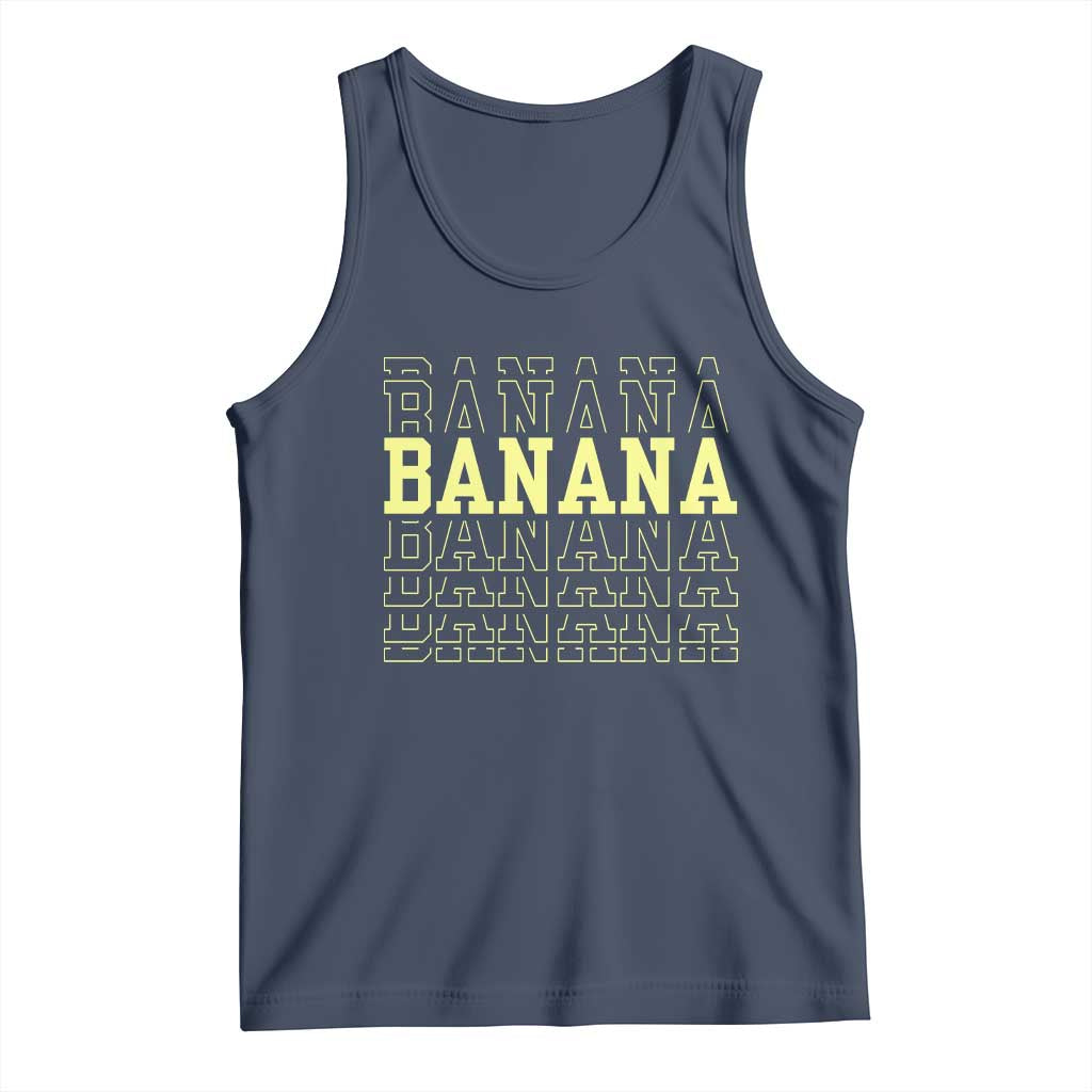 Banana Layered Text Graphic Tank Top Banana Lover Gift