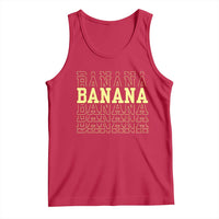 Banana Layered Text Graphic Tank Top Banana Lover Gift