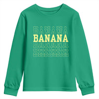 Banana Layered Text Graphic Youth Sweatshirt Banana Lover Gift