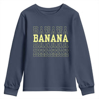 Banana Layered Text Graphic Youth Sweatshirt Banana Lover Gift