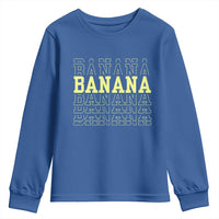 Banana Layered Text Graphic Youth Sweatshirt Banana Lover Gift