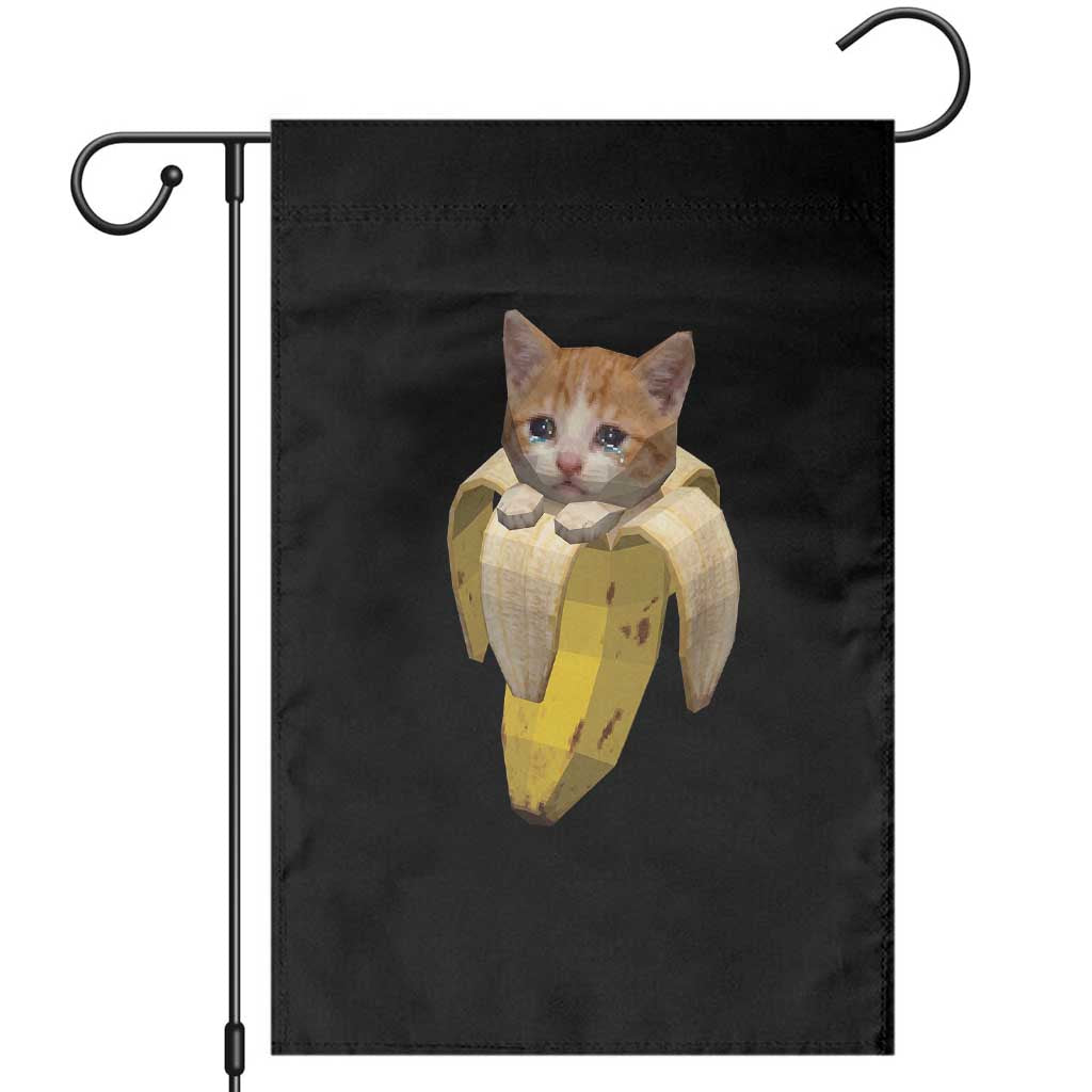 Funny Bananacat Meme Lover Garden Flag Cute Kitty Banana Costume