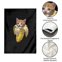 Funny Bananacat Meme Lover Garden Flag Cute Kitty Banana Costume