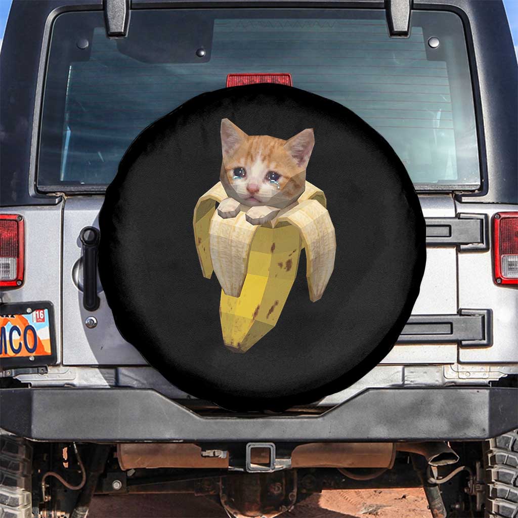 Funny Bananacat Meme Lover Spare Tire Cover Cute Kitty Banana Costume